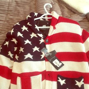 American Stitch American Flag Cardigan